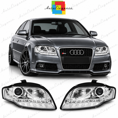 ART.10654 FARI ANTERIORI ADATTO  PER AUDI A4 B7 11.04-03.08