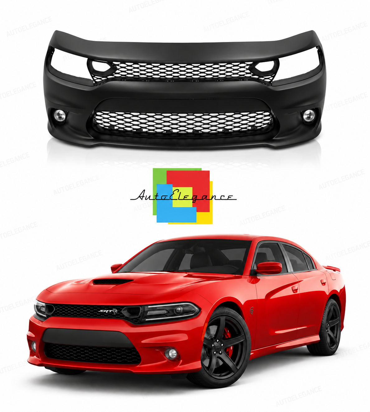 💫ART.10410 PARAURTI ANTERIORE CON FORO PER FENDINEBBIA - DODGE CHARGER 19-23💫