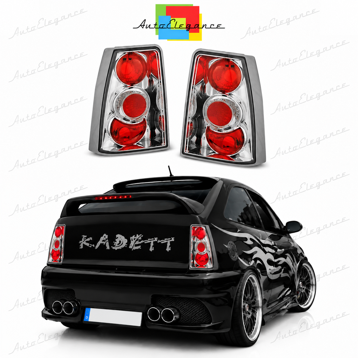 👉Fanali posteriori cromati adatto per OPEL KADETT E 09.84-08.91👈