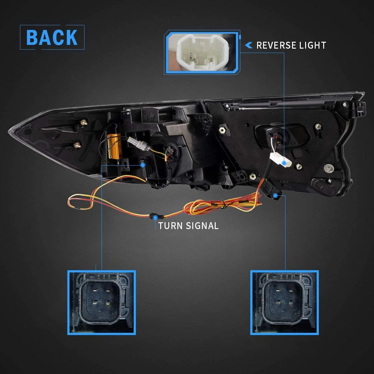Luci posteriori a LED per Honda Accord 10a generazione 2018-2022 con scansione animazione dinamica DRL respirante