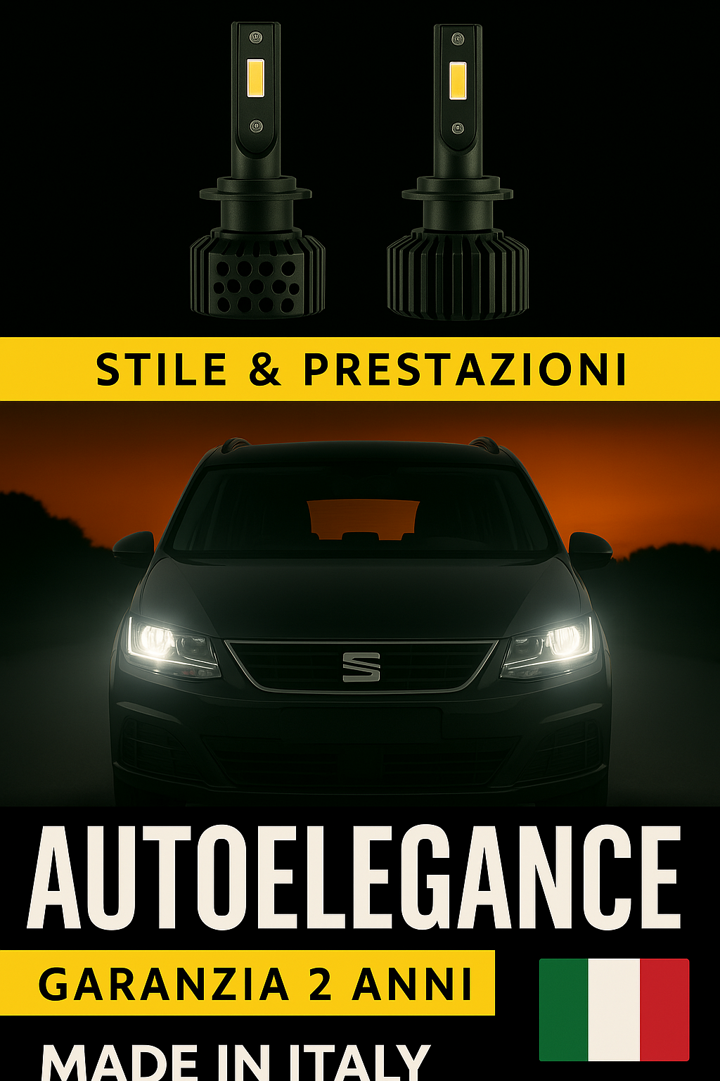 ⭐LAMPADE ANABBAGLIANTI D3S KIT LED 6000K ADATTO PER SEAT ALHAMBRA⭐