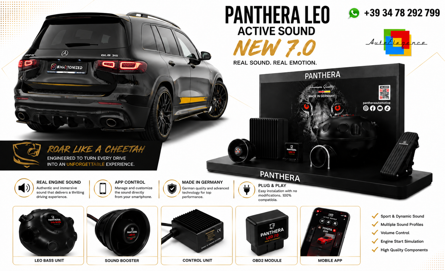 💕ART.2672 PANTHERA Soundsystem Booster 7.0-Mercedes-AMG GLB 35 AMG-LineX247💕