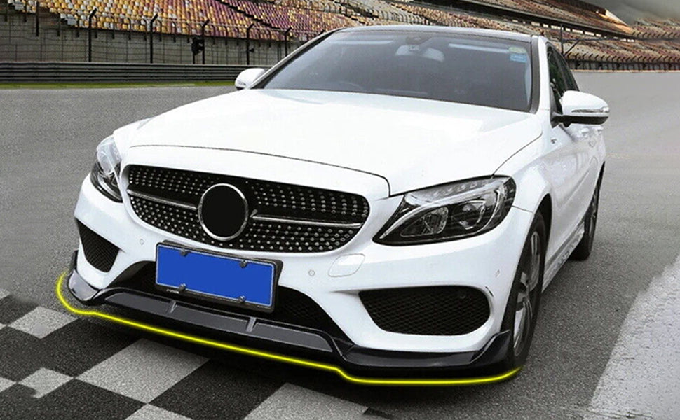 💫ART.6739 Splitter Anteriore per Mercedes Classe C 2014-2018 AMG Line Nero Lucido💫