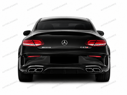 💫ART.0185 SPOILER POSTERIORE NERO LUCIDO MERCEDES CLASSE C C205 COUPE AMG💫