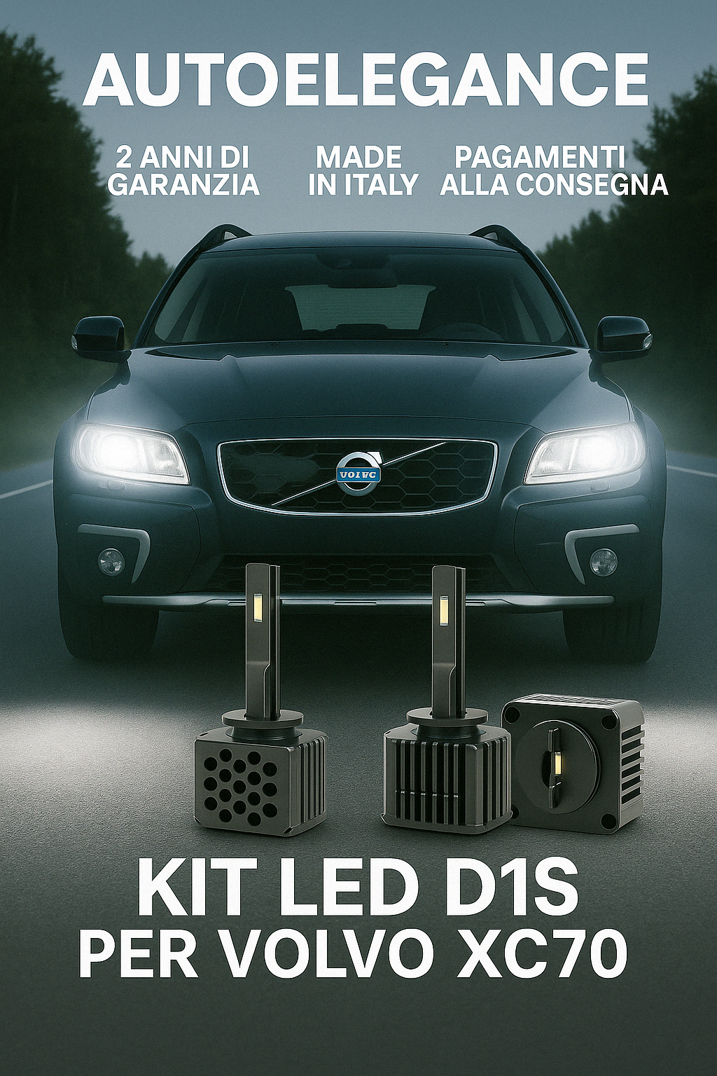 ⭐KIT XENON D1S 6000K ANABBAGLIANTI PER VOLVO XC70 – LUCE BIANCA POTENTE⭐