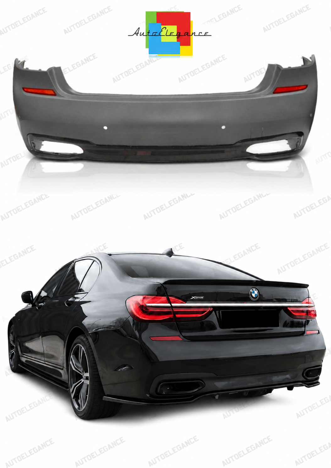 💫ART.10353 PARAURTI POSTERIORE SPORTIVO PDC - BMW G11/G12 15-18💫