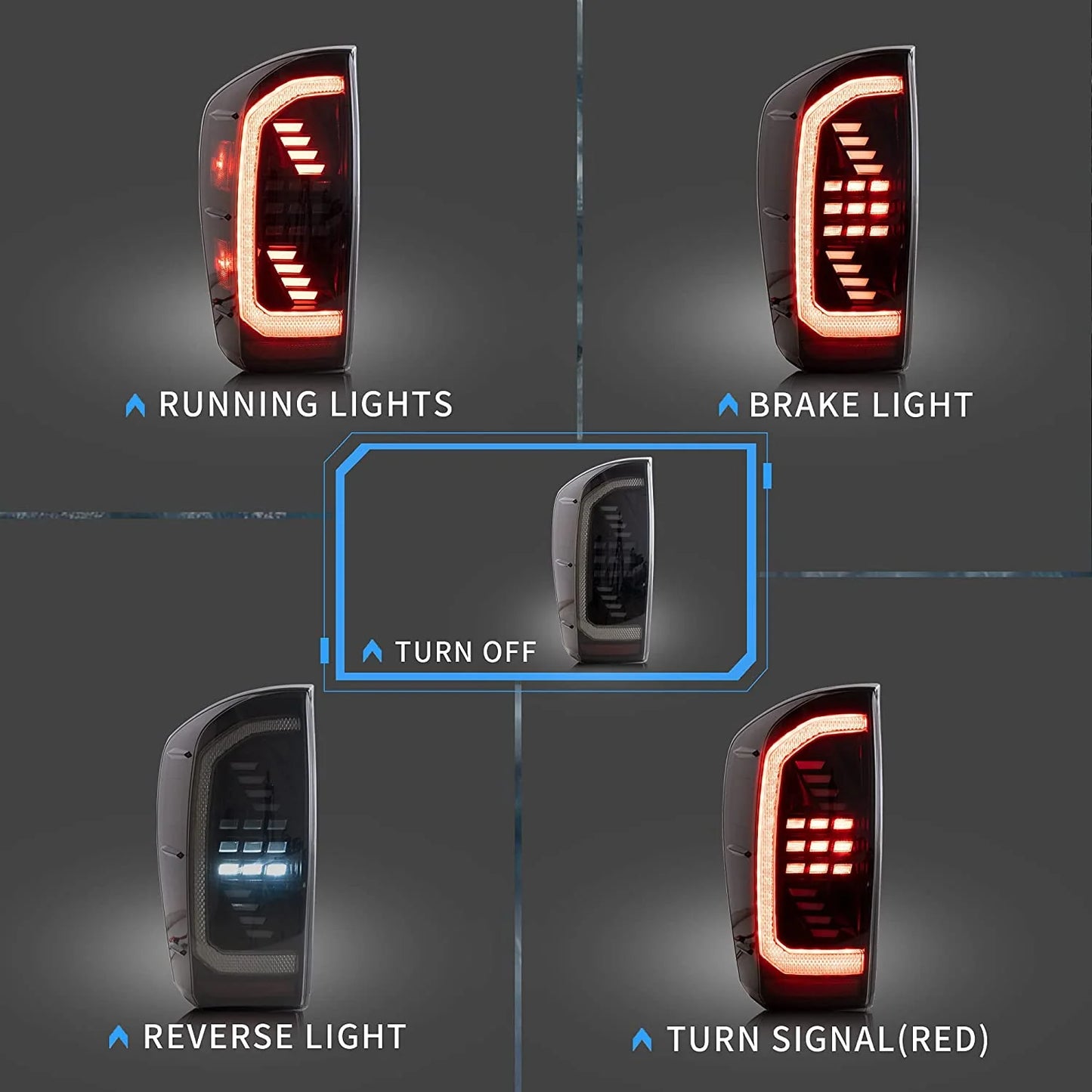 LED Headlights and Taillights Compatible with Toyota Tacoma 2016-2019