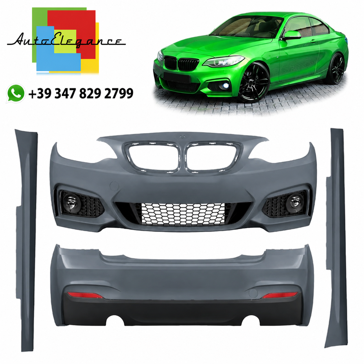 👉Kit paraurti corpo sportivo PDC SRA adatto per BMW Serie 2 F22 F23 2012-2020👈