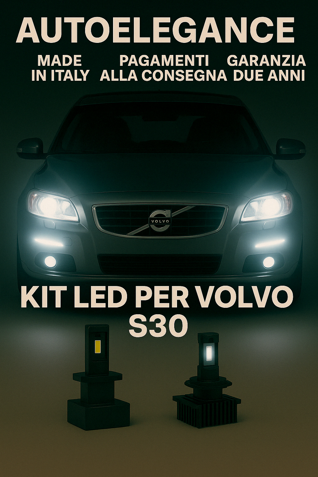 ❤️KIT LED D3S 6000K BIANCO GHIACCIO ANABBAGLIANTI PER VOLVO S30 ❤️