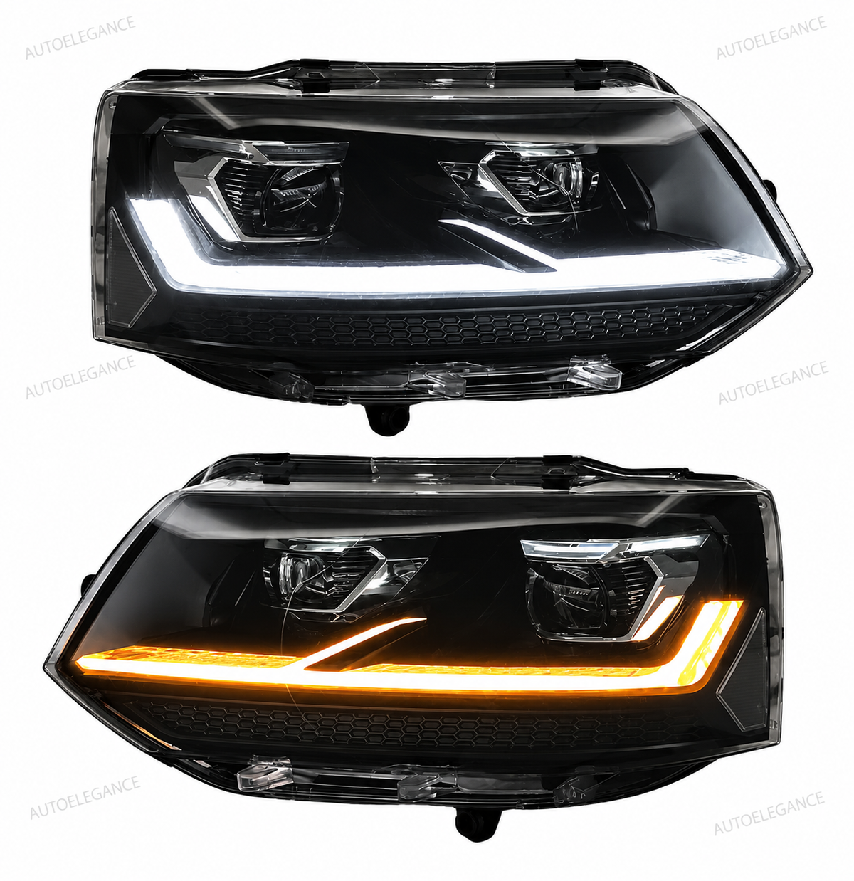 ART.10084 FARI ANTERIORI ADATTO PER VW T5.1 10-15 NERO