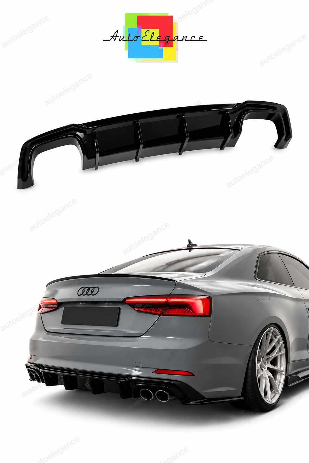 💕Diffusori   adatto per Audi S5 F5 nero lucido ABS 💕