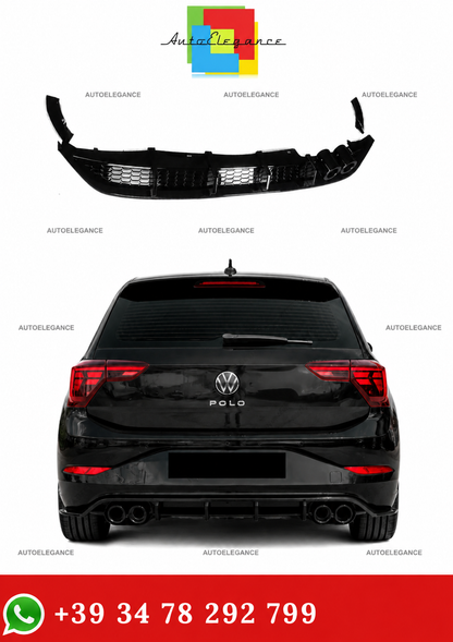 💫Diffusore Posteriore Nero Lucido per VW POLO 8 AW 2021-2025💫