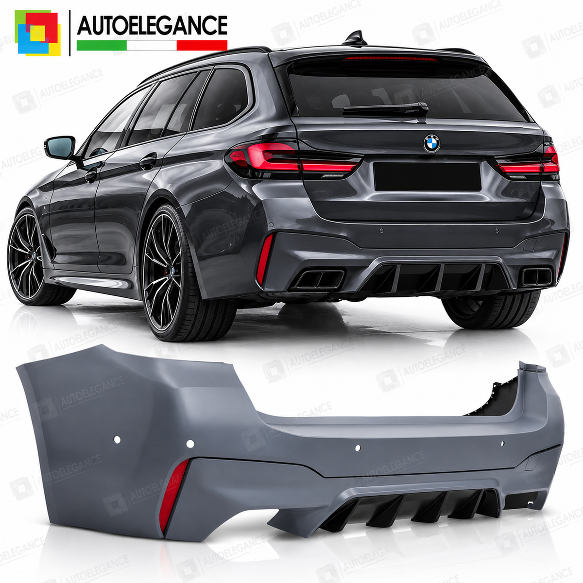 PARAURTI POSTERIORE ADATTO PER BMW G31 LCI 20-23 LOOK M