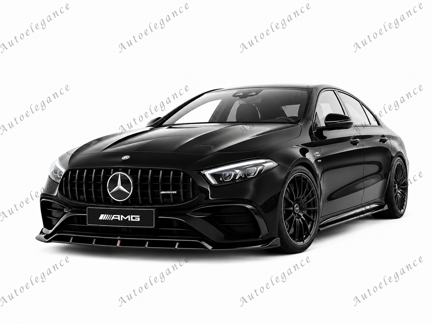 🔥ART.2107 SPLITTER PER MERCEDES CLASSE A W177 2024+ NERO LUCIDO (4 PEZZI)🔥