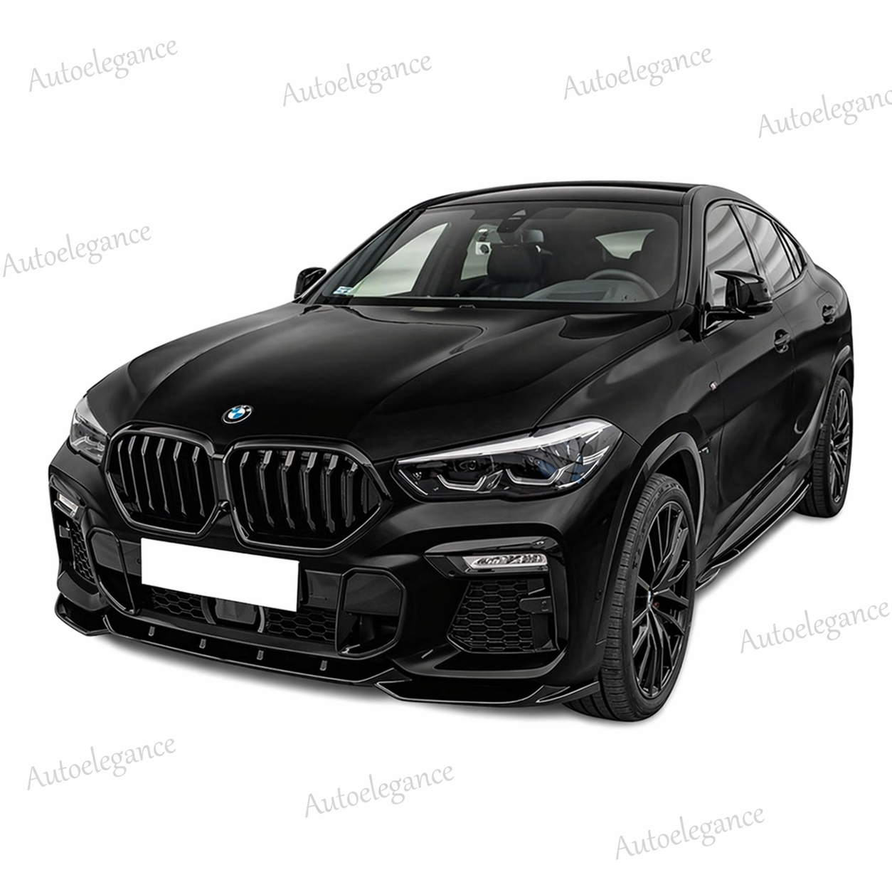 🔥ART.9569 SPLITTER ANTERIORE X6 G06 MAX M IN PLASTICA NERO LUCIDO 2019+ (V1)🔥