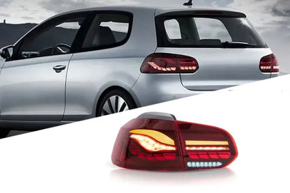💎FANALI POSTERIORI ADATTI PER VW GOLF VI 2009-2013 NERO💎