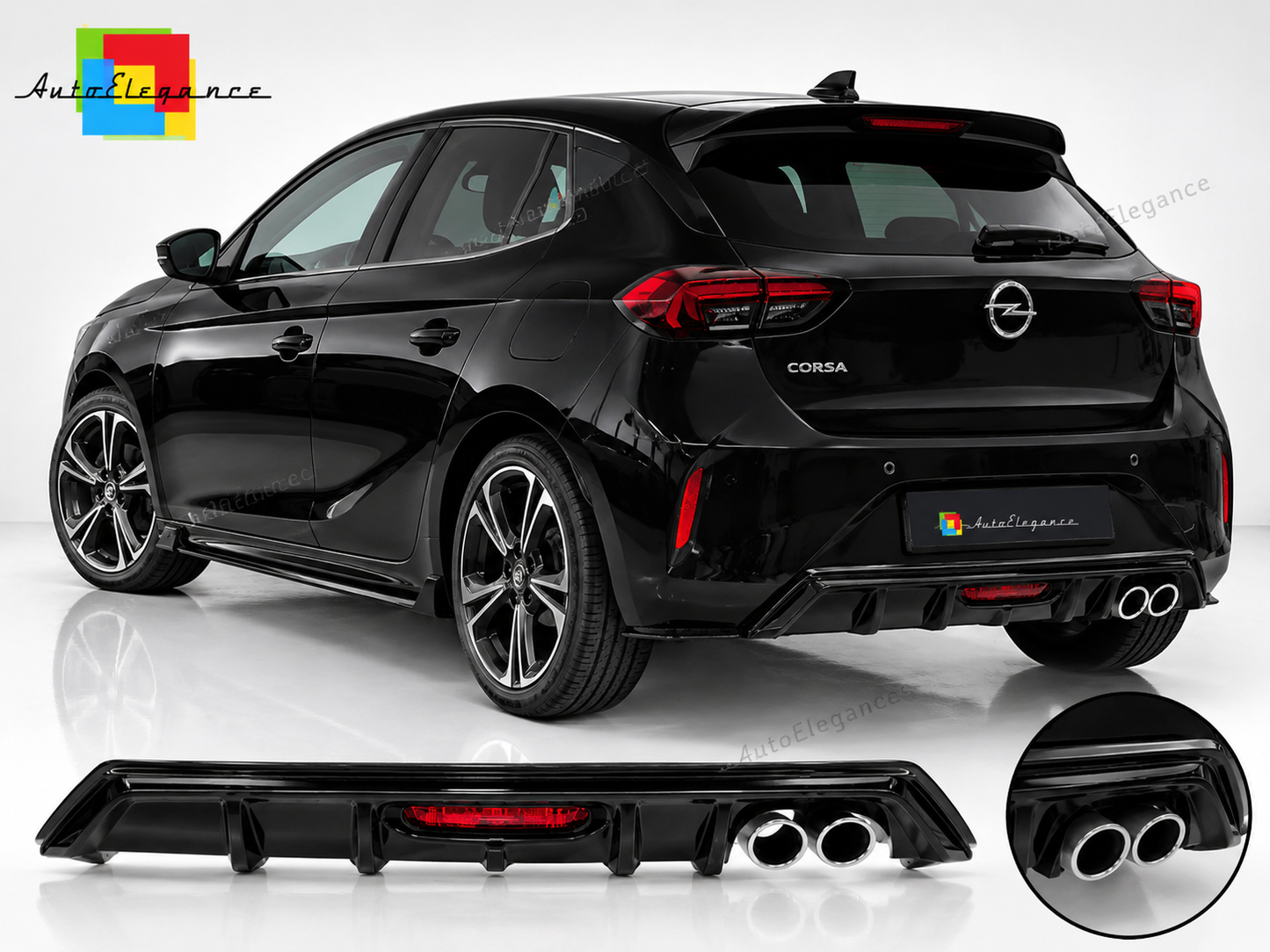 👉Diffusore Posteriore Opel Corsa F GS-Line Doppio Scarico (2019-)👈