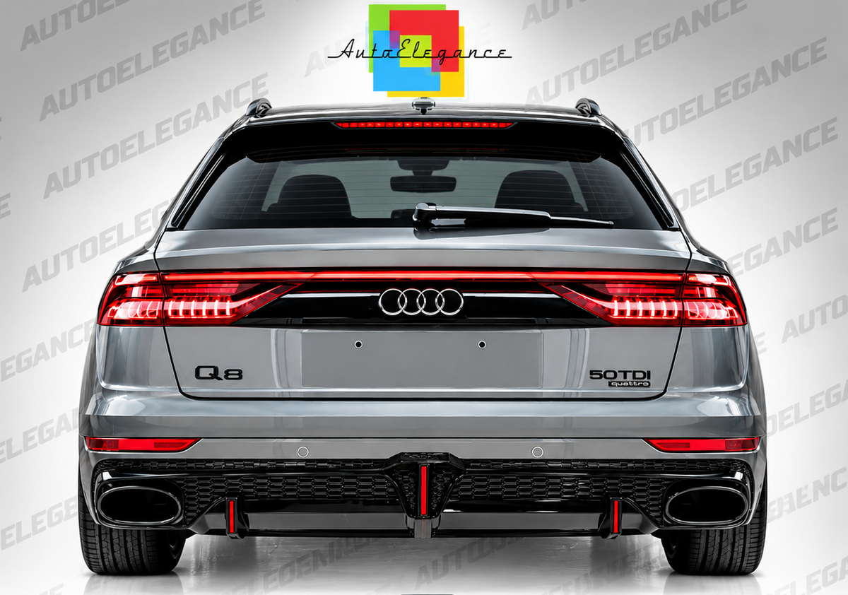 ART.10732 Diffusore Posteriore Adatto Per Audi Q8 2018-2023 Look RSQ8