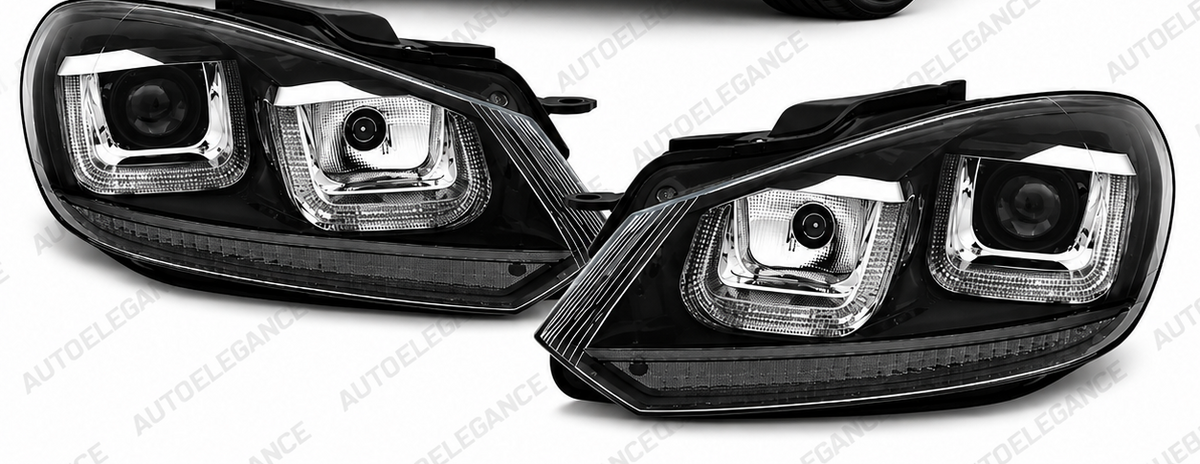 ART.5889  FARI  ANTERIORI ADATTO  PER VW GOLF 6 08-12 NERO
