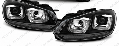 ART.5889  FARI  ANTERIORI ADATTO  PER VW GOLF 6 08-12 NERO