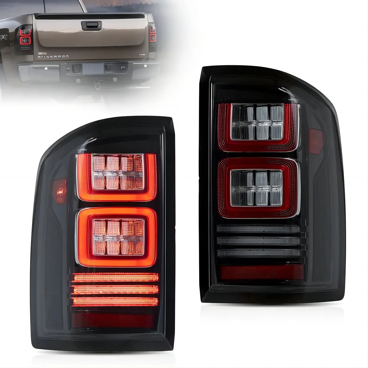 Fanali posteriori per Chevrolet Silverado 1500 2007-2013 2500HD/3500HD 2007-2014, GMC Sierra 3500HD 2007-2014