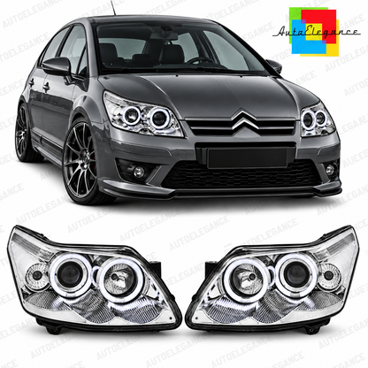 ART.10706 FARI ANTERIORI ADATTO PER CITROEN C4 04-10 CHROME