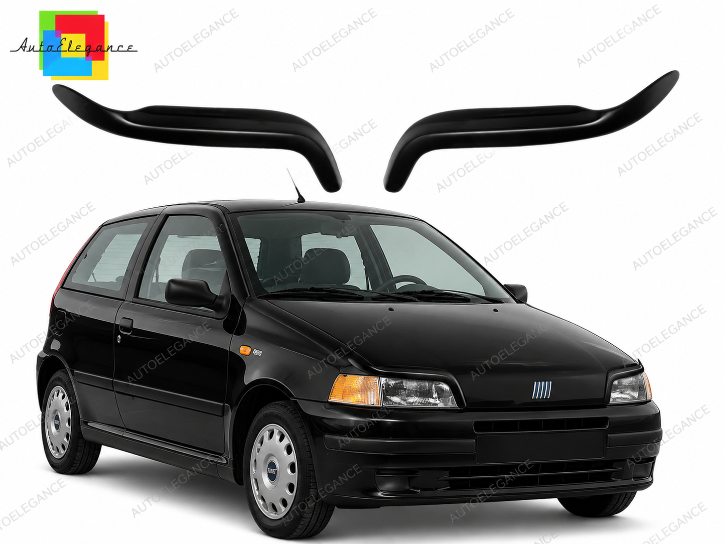 👉Sopracciglia Fari Adatto per Fiat Punto MK1 1993-1999 Plastica ABS👈