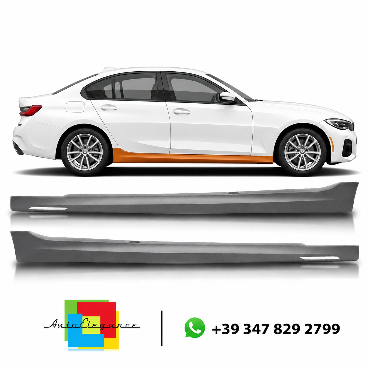 👉Minigonne laterali M-Tech con luce ambientale, adatte per BMW 3 G20 G21 2019👈