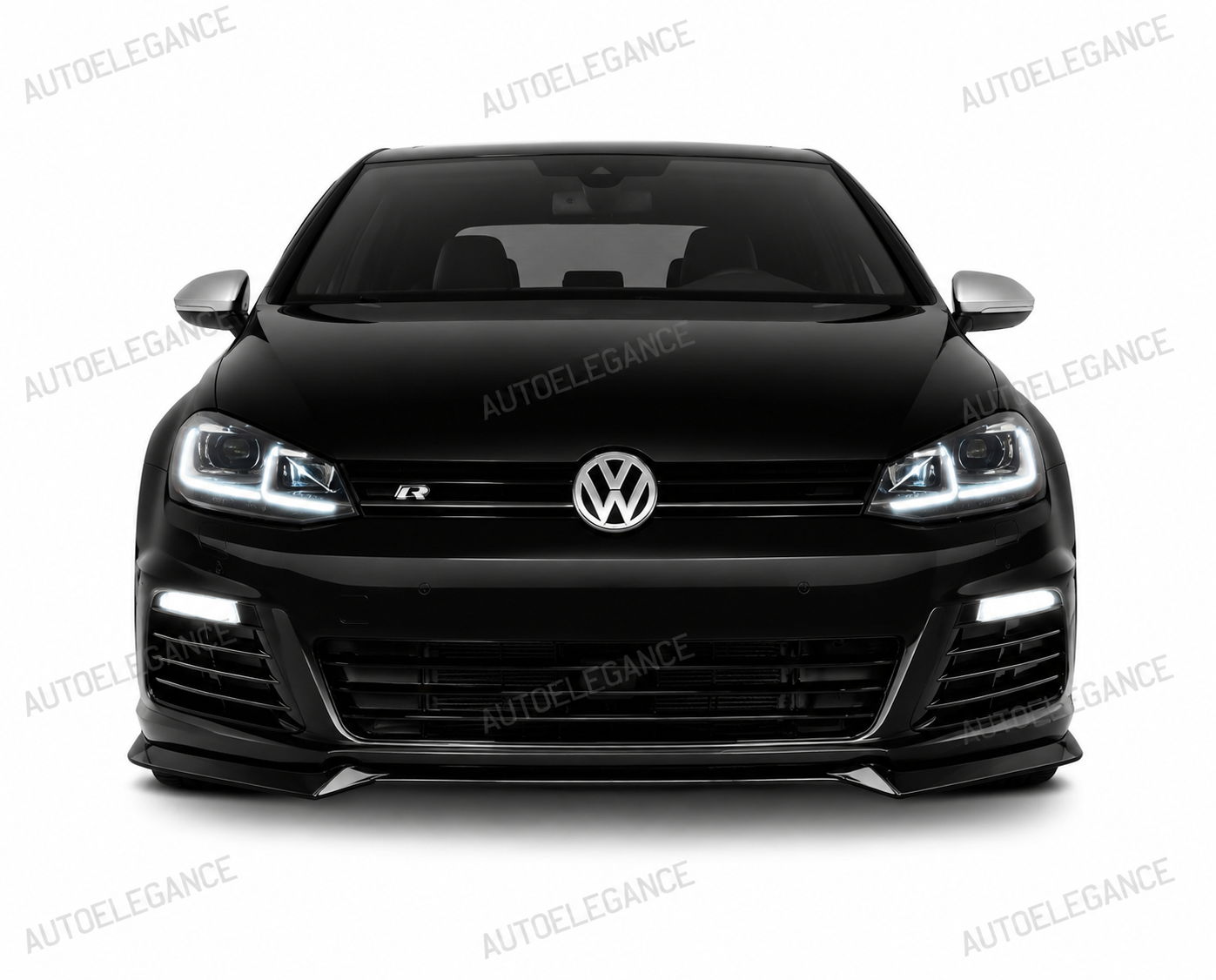 💫SPLITTER ANTERIORE NERO LUCIDO LOOK SPORTIVO PER VW GOLF 6 R-LINE ABS💫