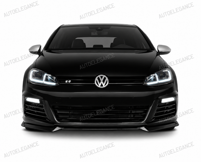 💫SPLITTER ANTERIORE NERO LUCIDO LOOK SPORTIVO PER VW GOLF 6 R-LINE ABS💫