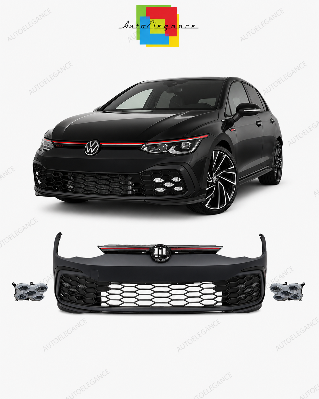 👉Paraurti anteriore adatto per Volkswagen golf 8 look GTI 20-23👈
