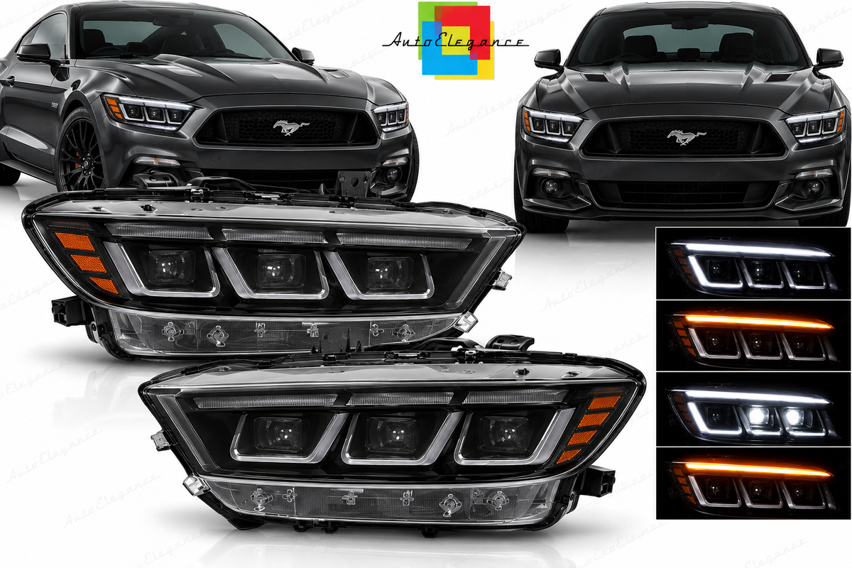 FARI FULL LED SEQ DRL ADATTI PER FORD MUSTANG 14-17
