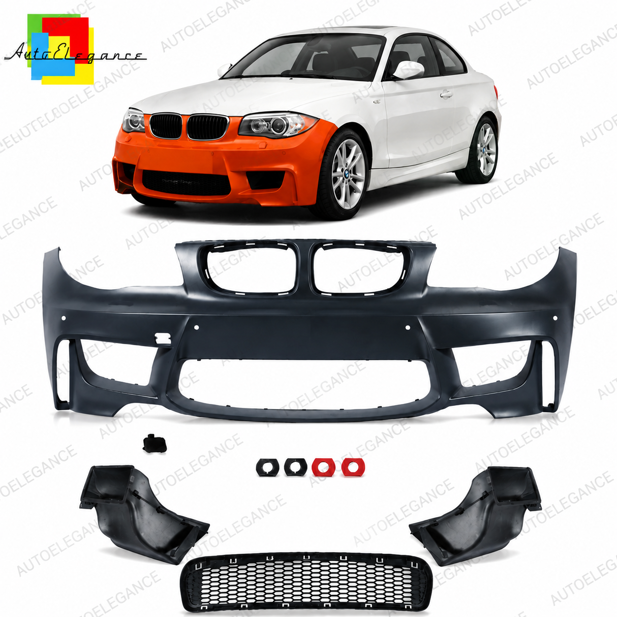 👉Paraurti Sportivo con Condotti Aria adatto per BMW serie 1 E81-E88 04-13👈