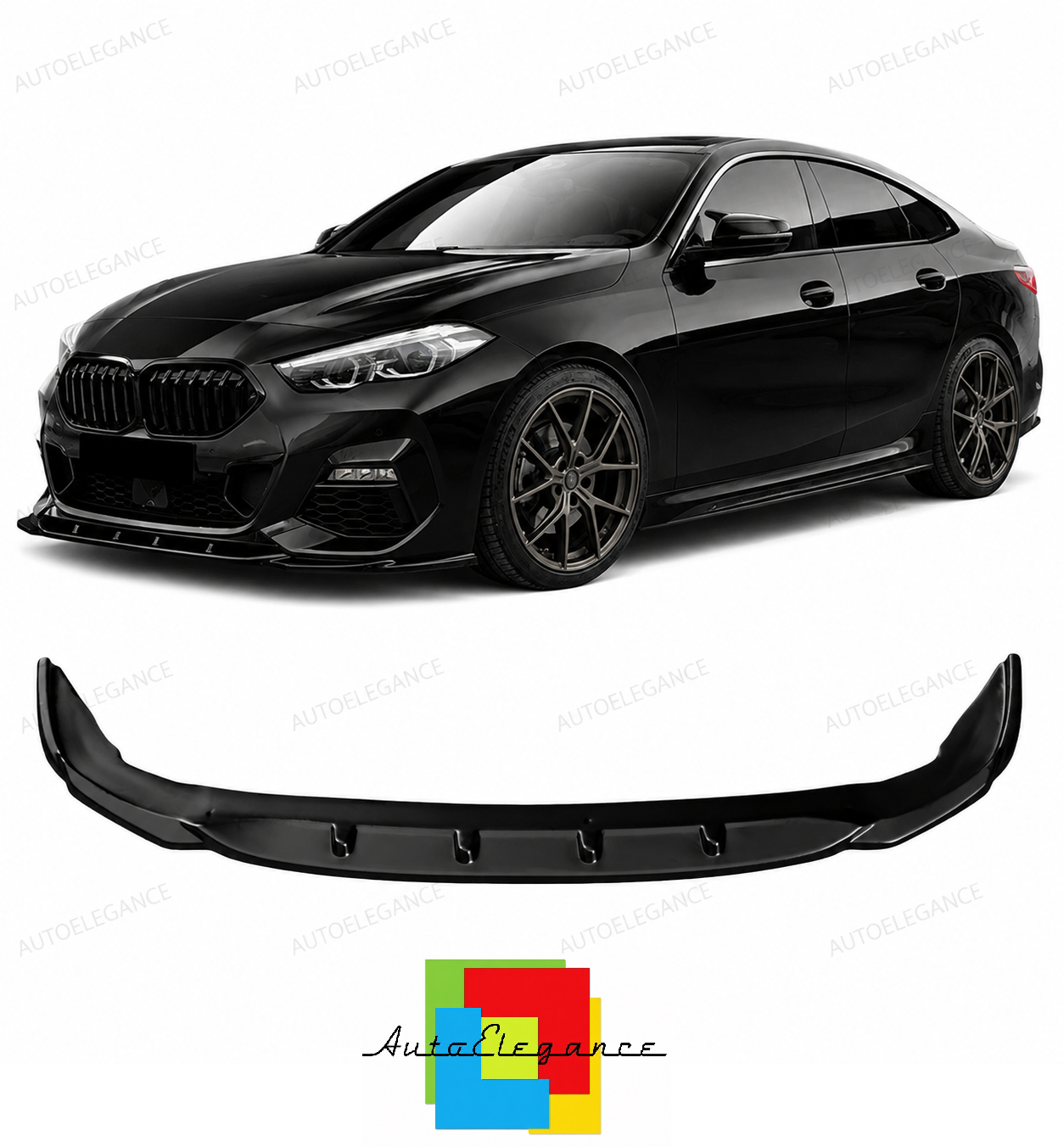 💕SPLITTER  BMW SERIE 2 F44 GRAN COUPE M SPORT 2020+ NERO  LUCIDO 💕