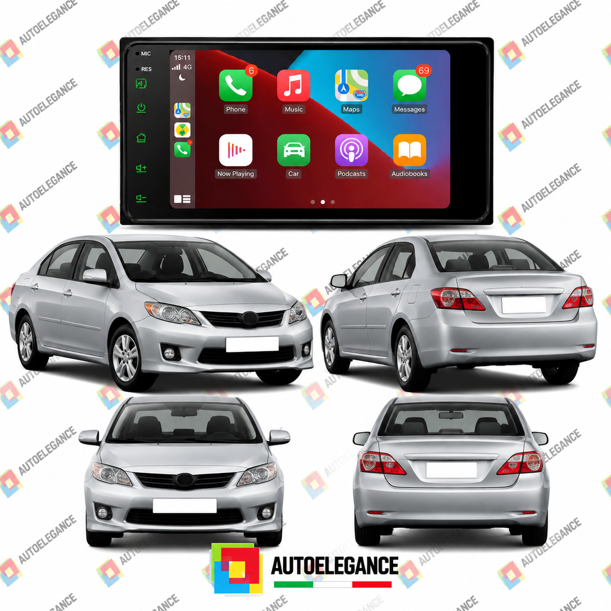 RADIO GPS ANDROID 12 ADATTO PER TOYOTA COROLLA