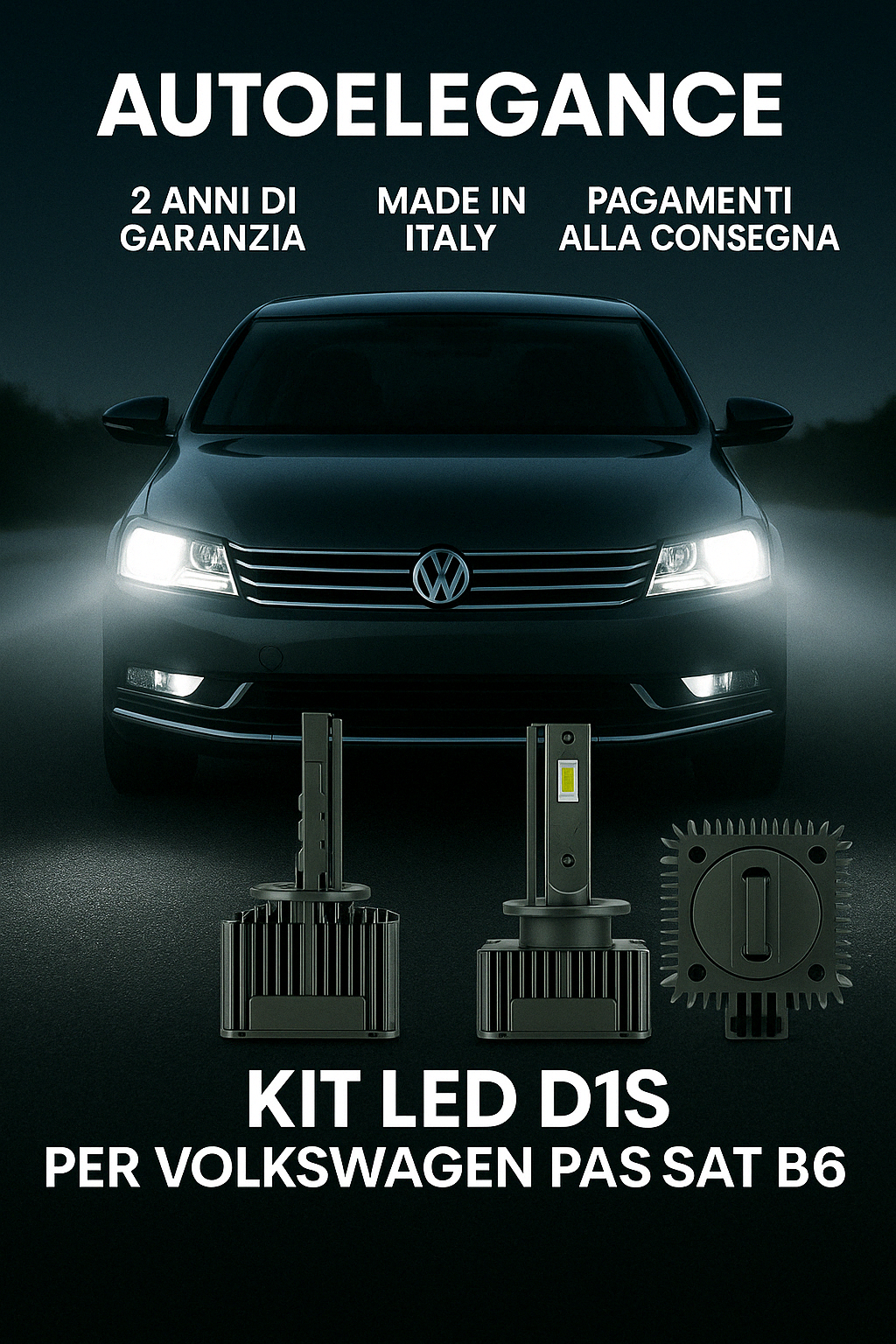 ⭐KIT XENON D1S 6000K ANABBAGLIANTI PER VW PASSAT B6 – LUCE BIANCA POTENTE⭐