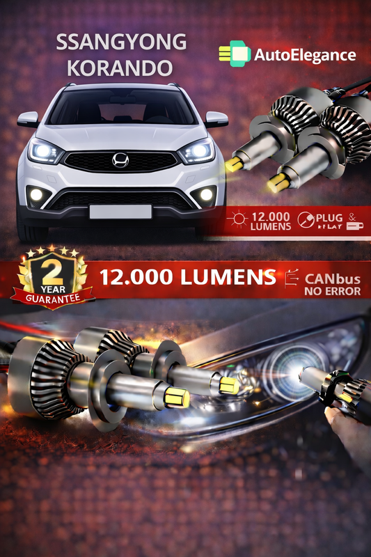 KIT LED Ssangyong KORANDO ANABAGLIANTI H7 CANBUS Bianco 6500K 360 gradi