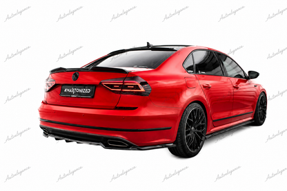 🔥ART.9789 SPLITTER POSTERIORE CON BARRE VERTICALI VW PASAT GT B8 FACELIFT USA🔥