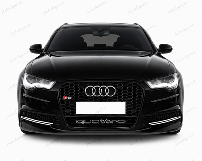 🔥ART.0336 GRIGLIA ADATTO PER AUDI A6 4G C7 2012-2015 LOOK RS6 QUATTRO NERA🔥