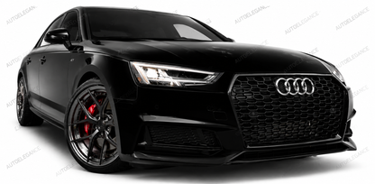 💫ART.0197 GRIGLIA ANTERIORE NIDO D'APE NERO PER AUDI A4 B9 2015-2019💫