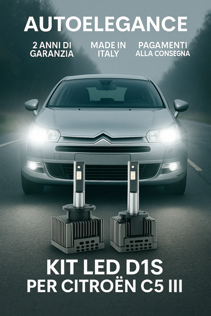 ⭐KIT XENON D1S 6000K ANABBAGLIANTI PER CITROËN C5 III – LUCE BIANCA POTENTE⭐