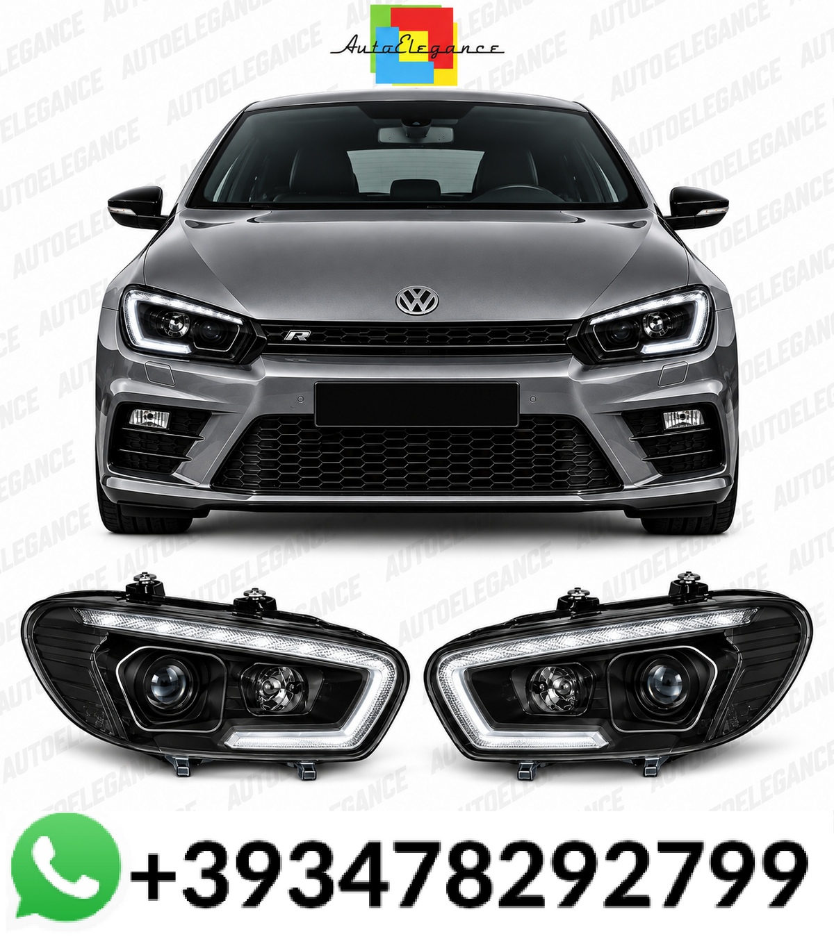 ART.10776 FARI ANTERIORI ADATTO PER VW SCIROCCO 08-04.14