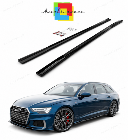 💕 Sotto minigonne  adatto per  Audi S6 / A6 S Line C8  nero lucido 💕