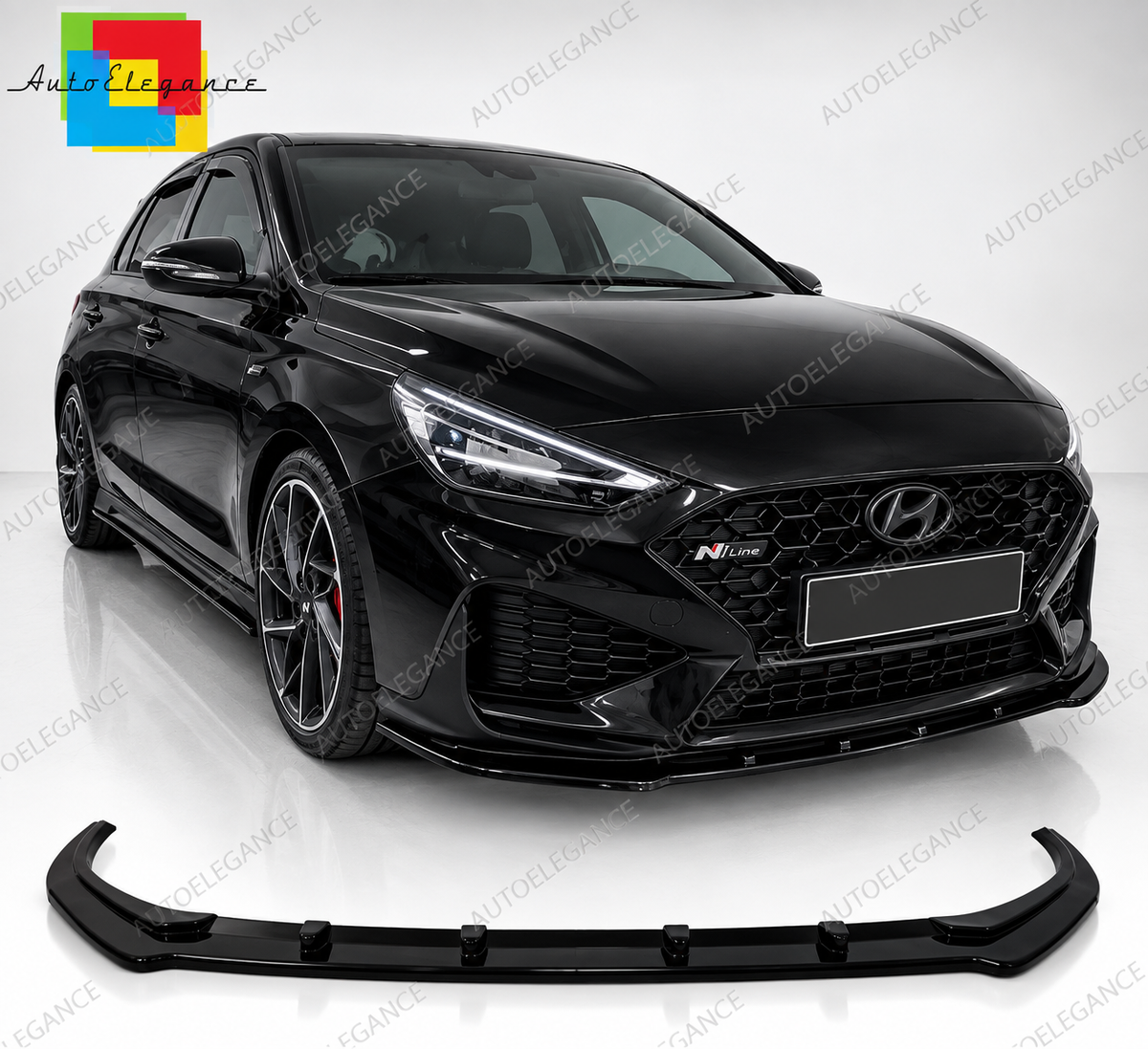 👉SPLITTER ANTERIORE HYUNDAI I30 N N-LINE FACELIFT 2020+ NERO LUCIDO👈