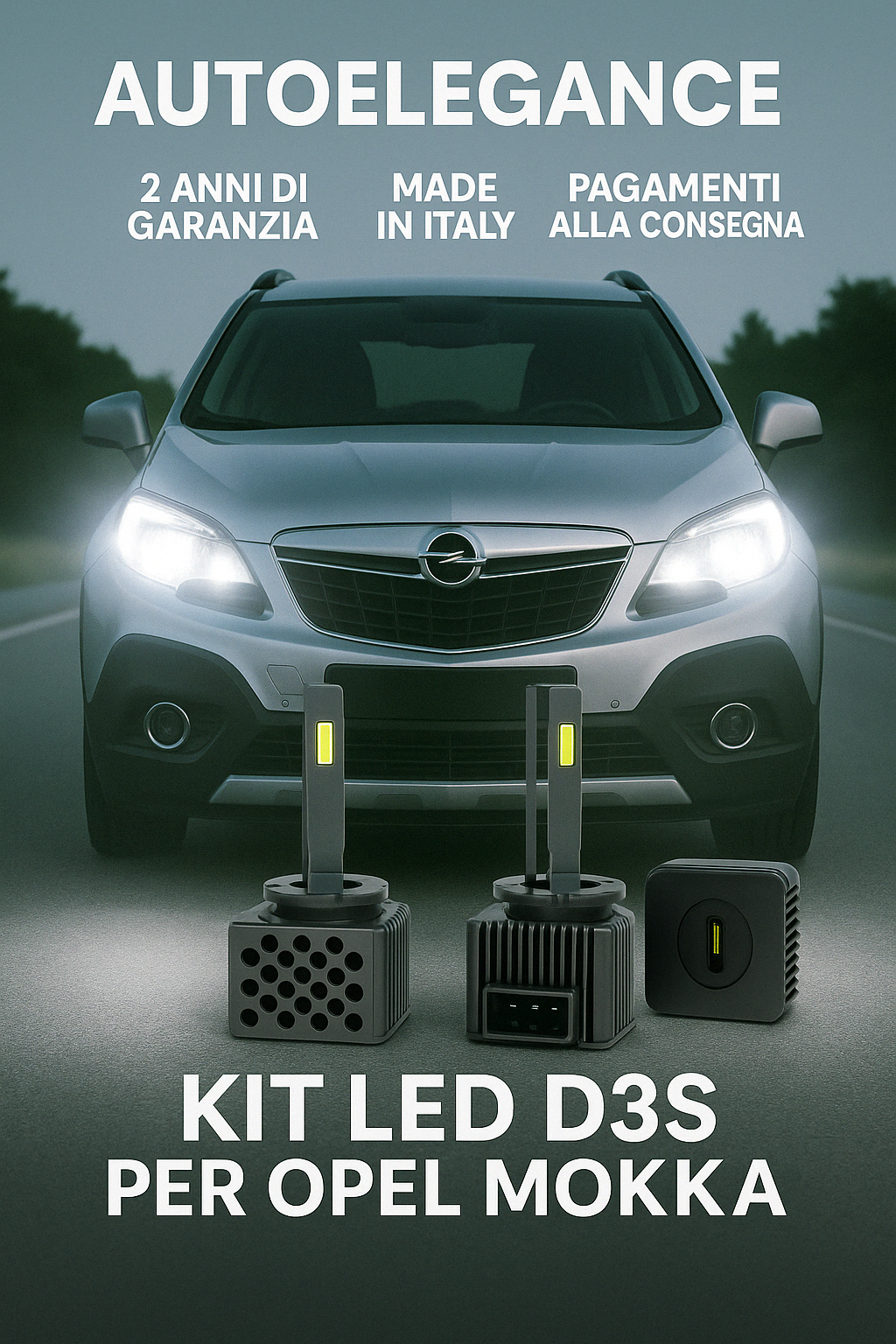 ⭐KIT XENON D3S 6000K ANABBAGLIANTI PER OPEL MOKKA – LUCE BIANCA POTENTE⭐
