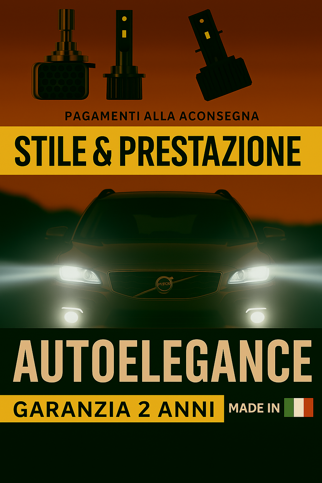 ❤️ KIT LED D1S 6000K BIANCO GHIACCIO ANABBAGLIANTI PER VOLVO XC70 II  ❤️