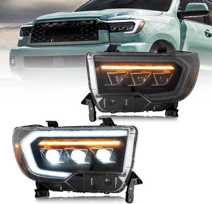 LED Headlights for Toyota Tundra 2007-2013 and Sequoia 2008-2017 2nd Generation (Fits US and Canadian Models). 