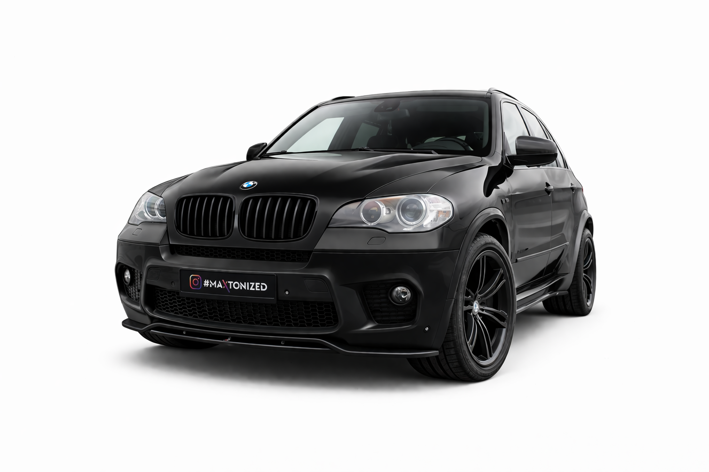 💫 ART.9301 Splitter Anteriore Nero Lucido per BMW X5 E70 restyling M-Pack💫
