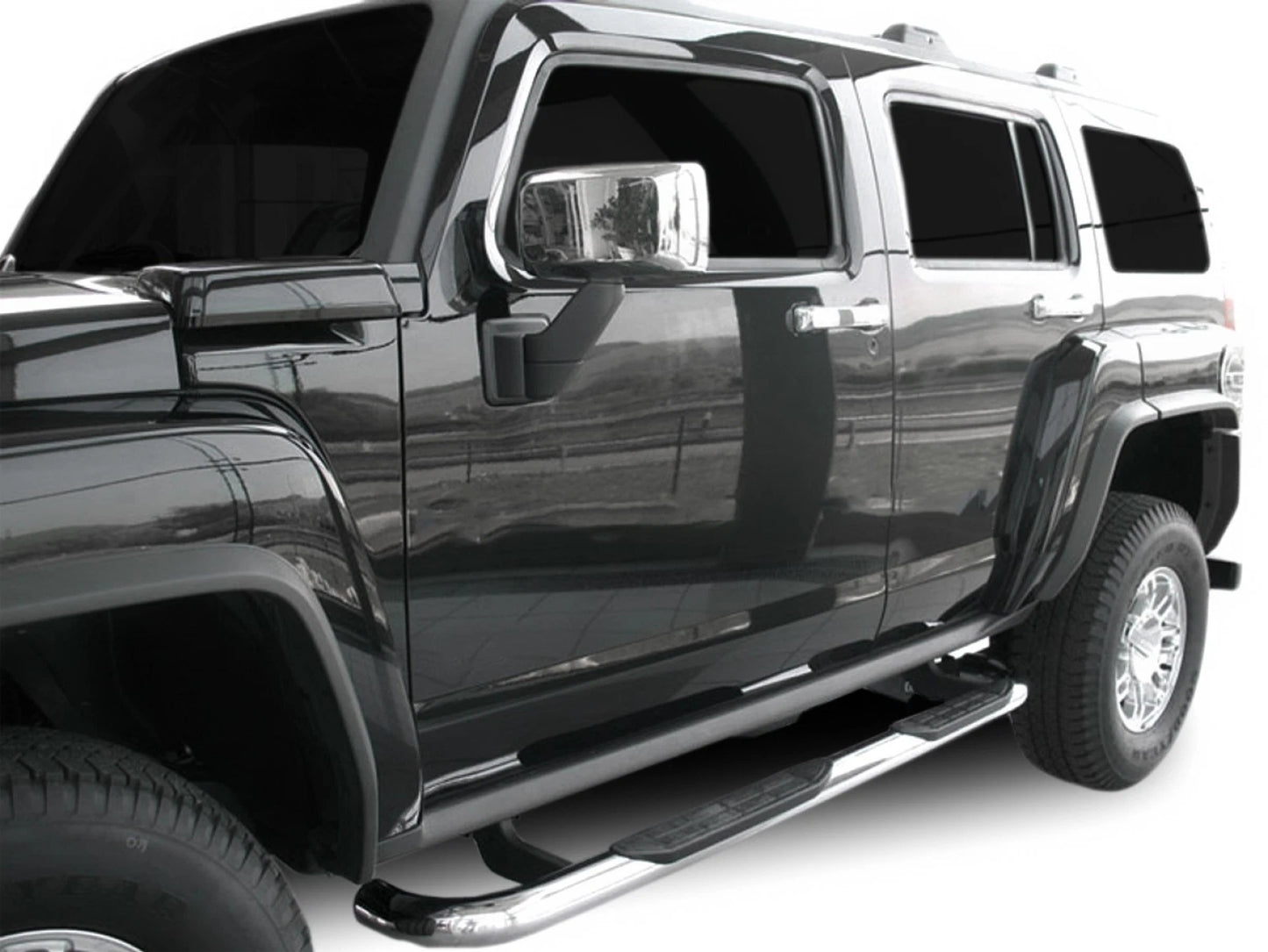 💫ART.5446 Pedane Laterali Inox per Hummer H3 2005-2010💫