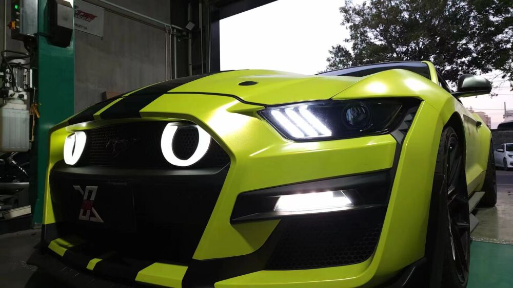 💕ART.3377 Luci HALO a LED per il paraurti anteriore in FORD MUSTANG 15-23